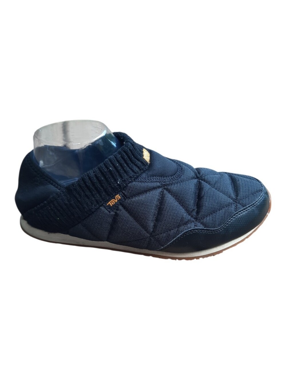 Teva ReEmber Moc Slipper Black Quilted Slip-on Collapsible Heel Sporty Size 11